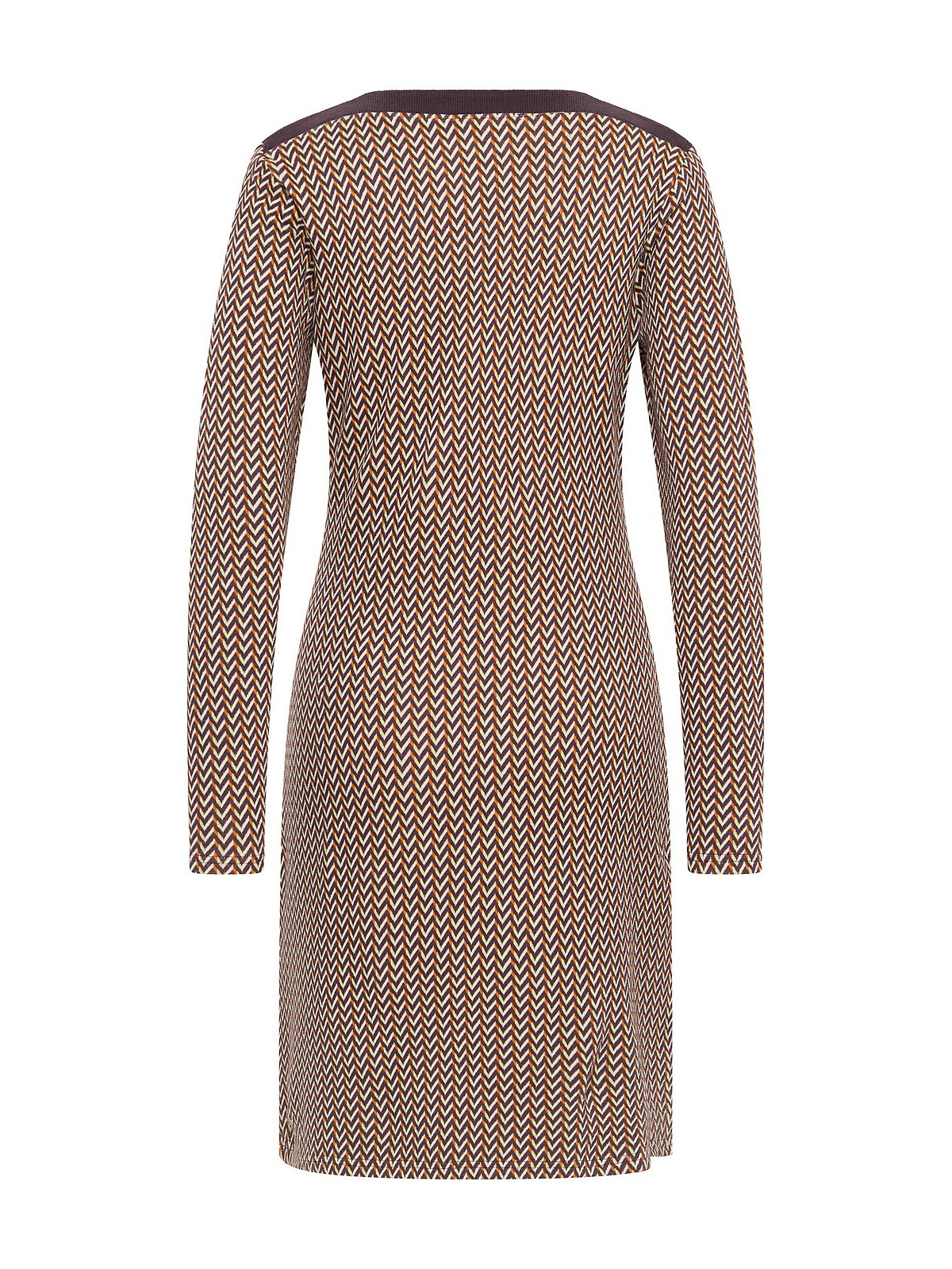 robe col bateau longueur genou motifs vintage