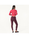 Leggings femme molletonnés en coton bio Livingcrafts bordeaux