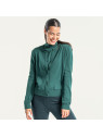 gilet fin en coton coupe droite vert foncé