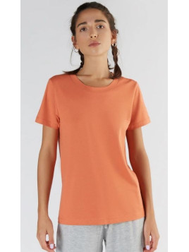 tee-shirt col rond large orange