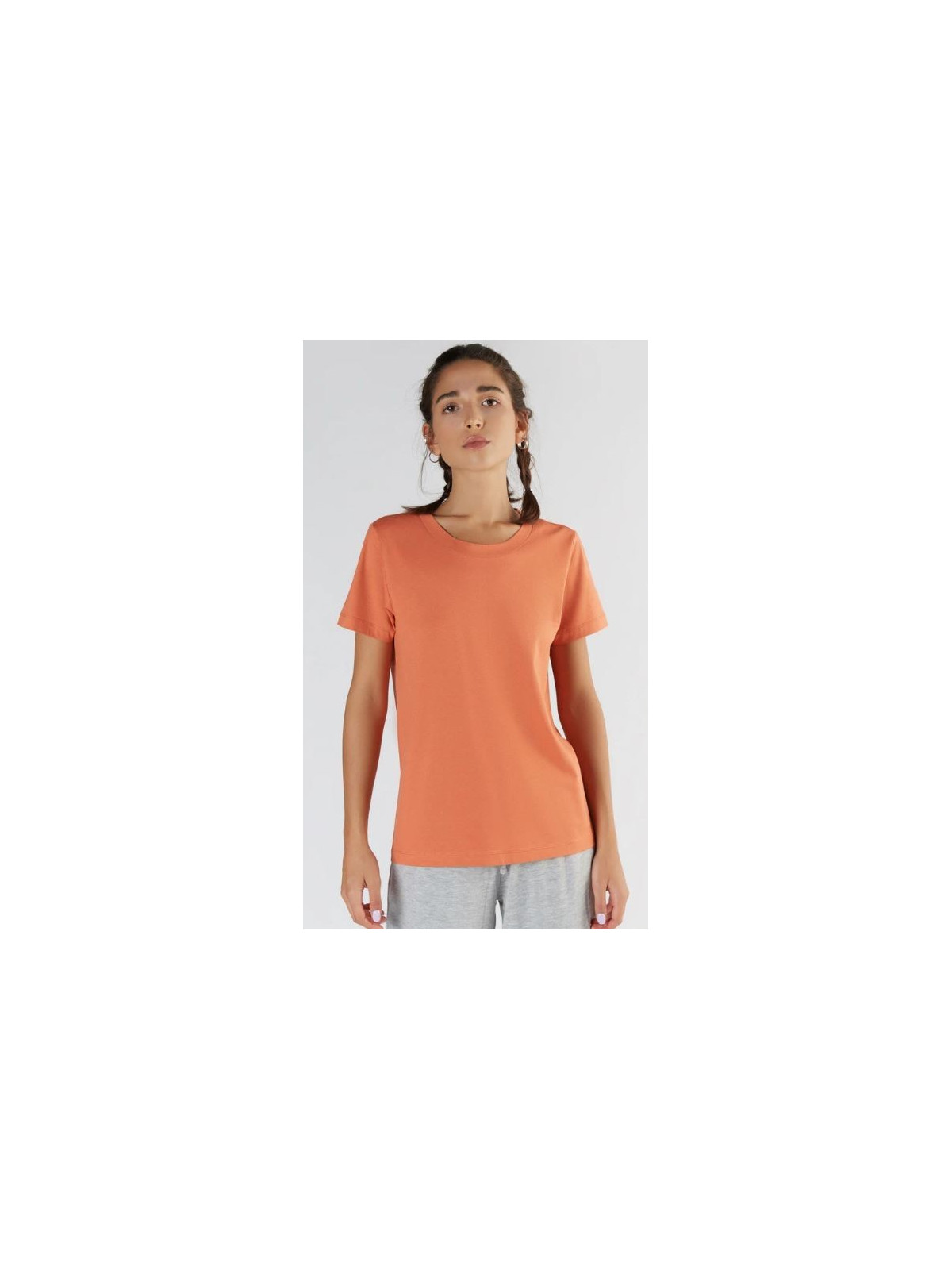 tee-shirt col rond large orange
