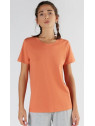tee-shirt col rond large orange