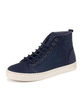 chaussures montantes bleu marine fourrées laine