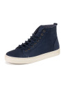 chaussures montantes bleu marine fourrées laine