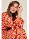 robe chemisier écovéro motifs vintage oranges