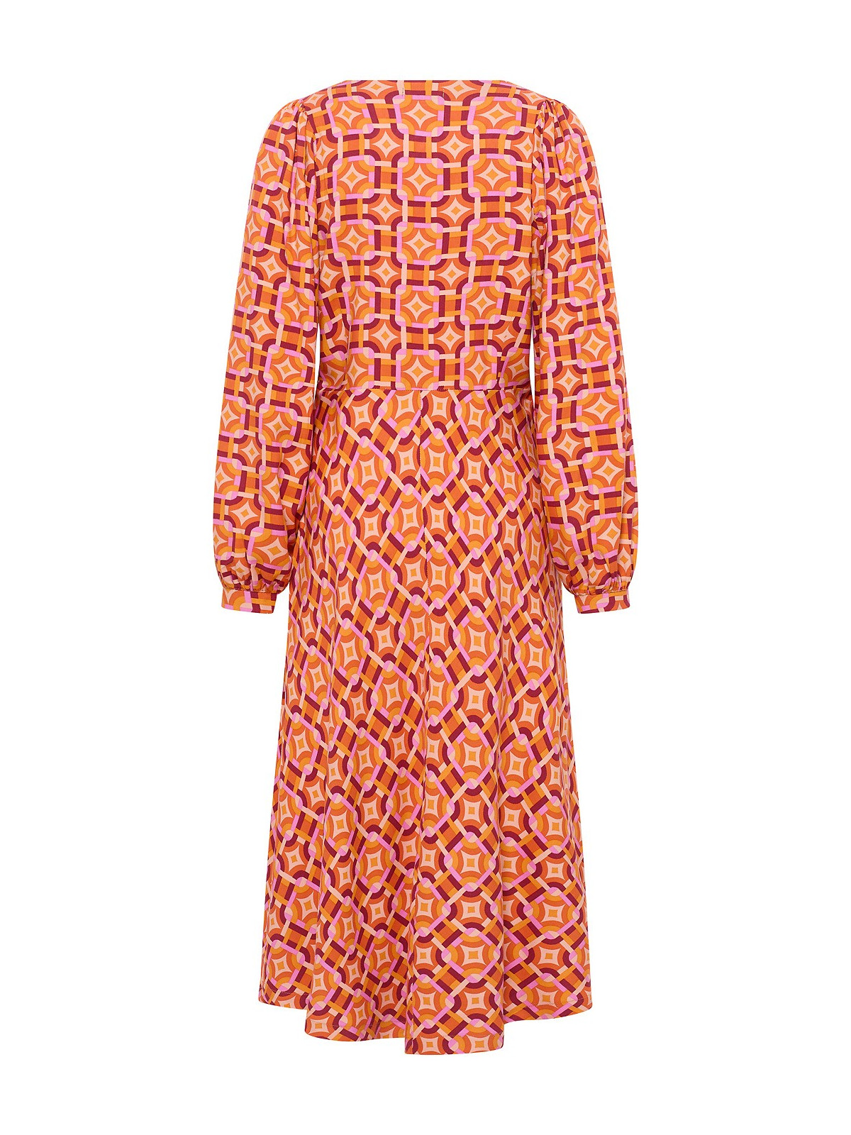 robe chemisier écovéro motifs vintage oranges