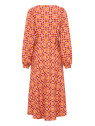 robe chemisier écovéro motifs vintage oranges
