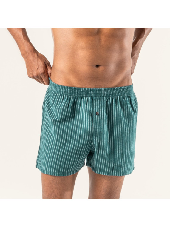 caleçon rayé vert
