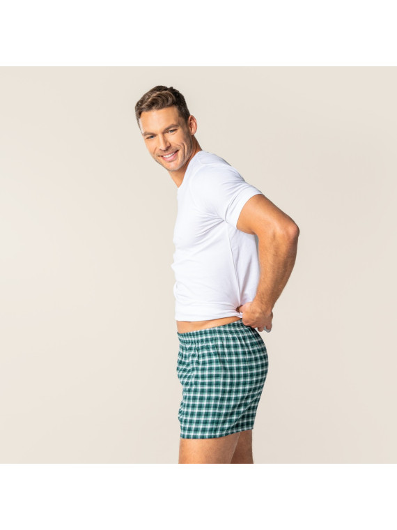caleçon à carreaux verts