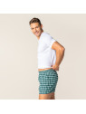 caleçon à carreaux verts