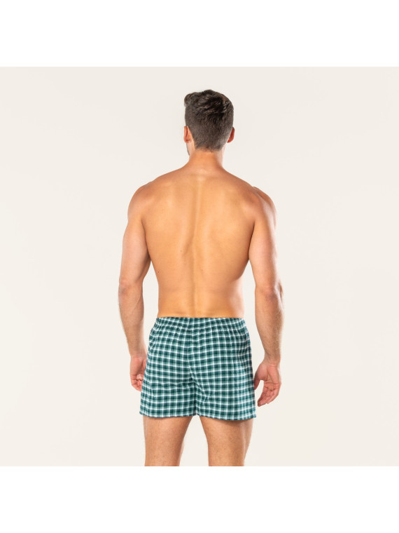 caleçon à carreaux verts