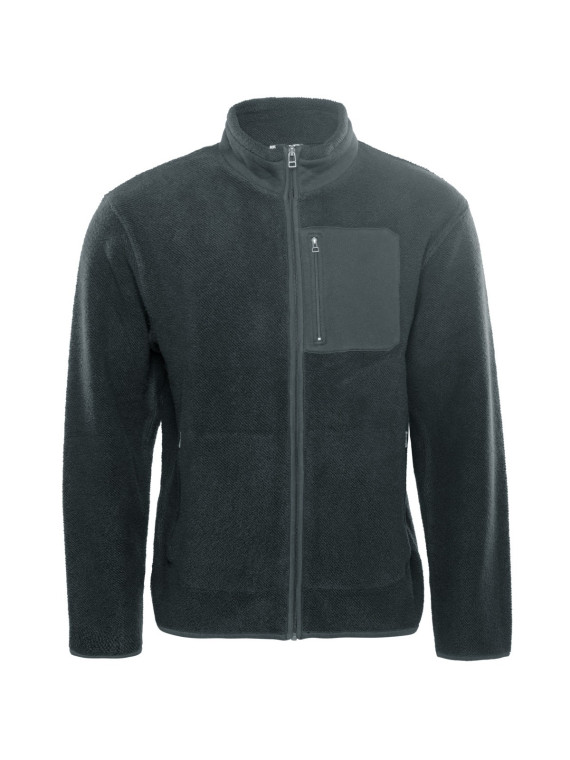 veste polaire homme noire poche sur la poitrine