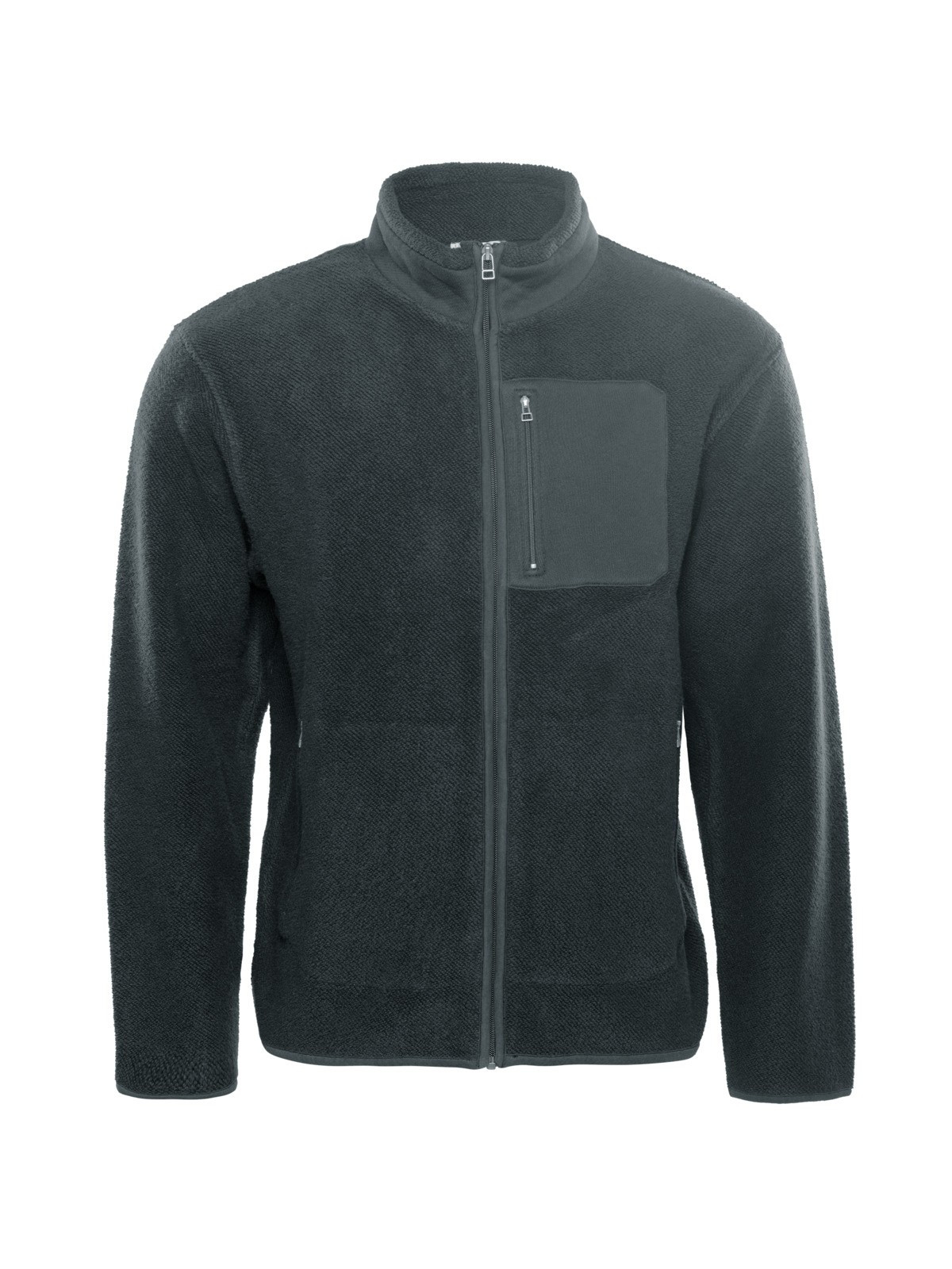 veste polaire homme noire poche sur la poitrine