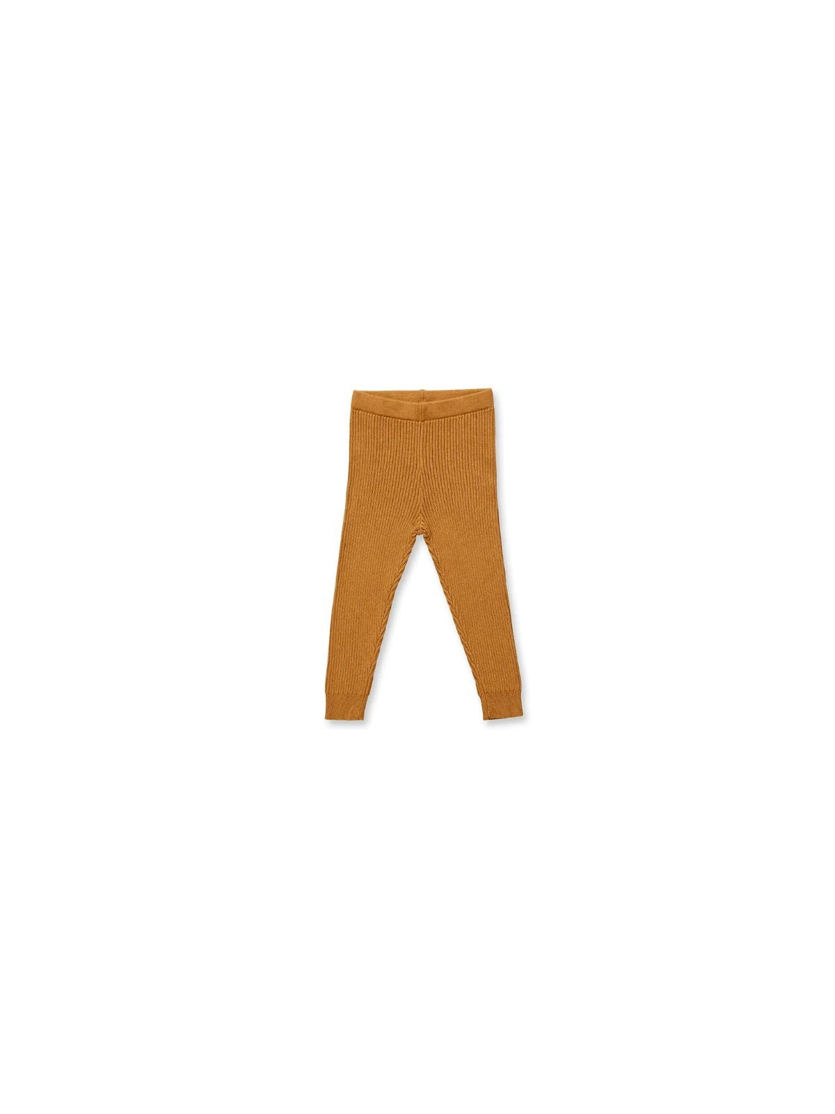 leggings enfant tricot côtes ocre