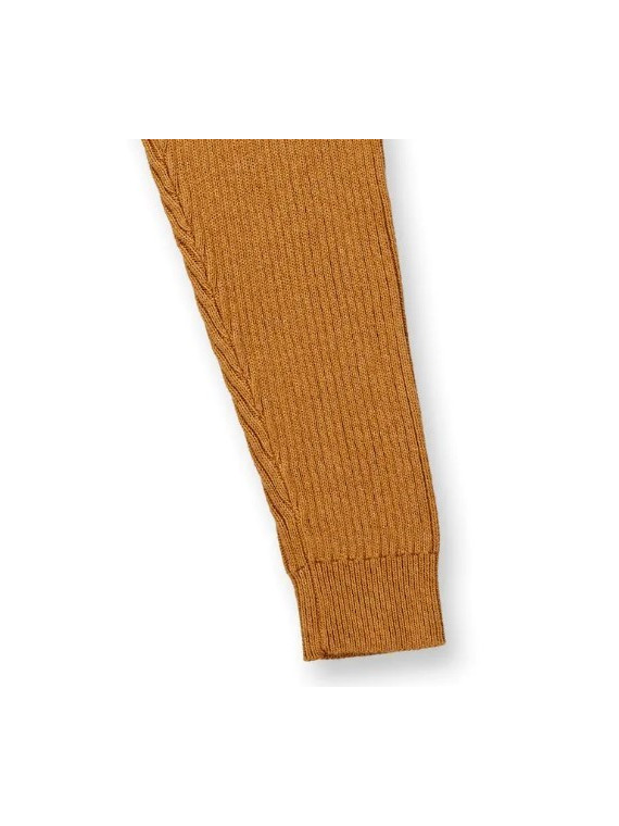 leggings enfant tricot côtes ocre