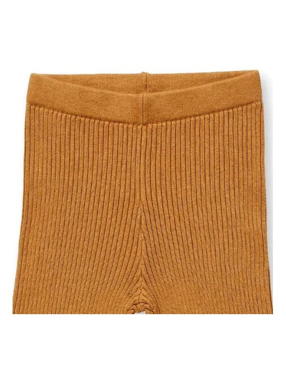 leggings enfant tricot côtes ocre