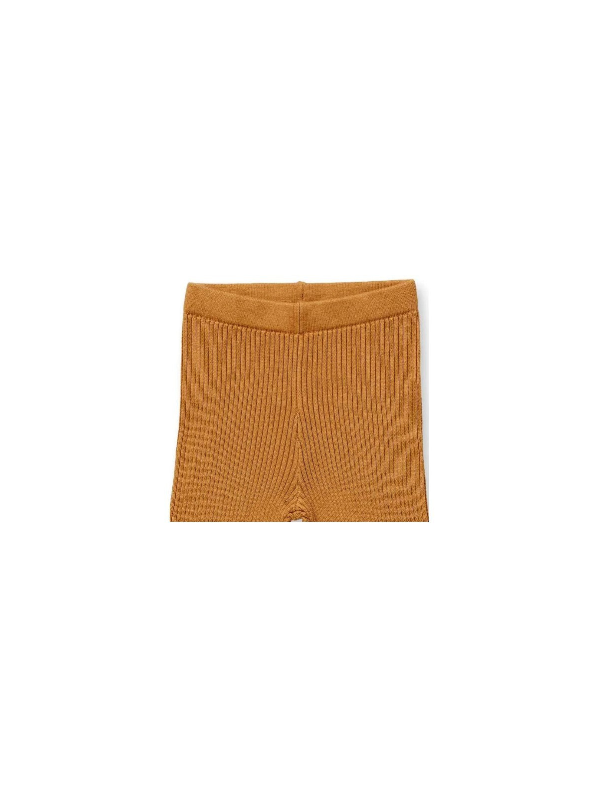 leggings enfant tricot côtes ocre