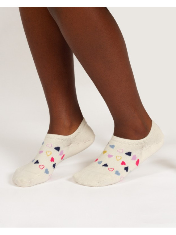 Socquettes invisibles pour Femme Motifs coeurs en Bambou - Thought