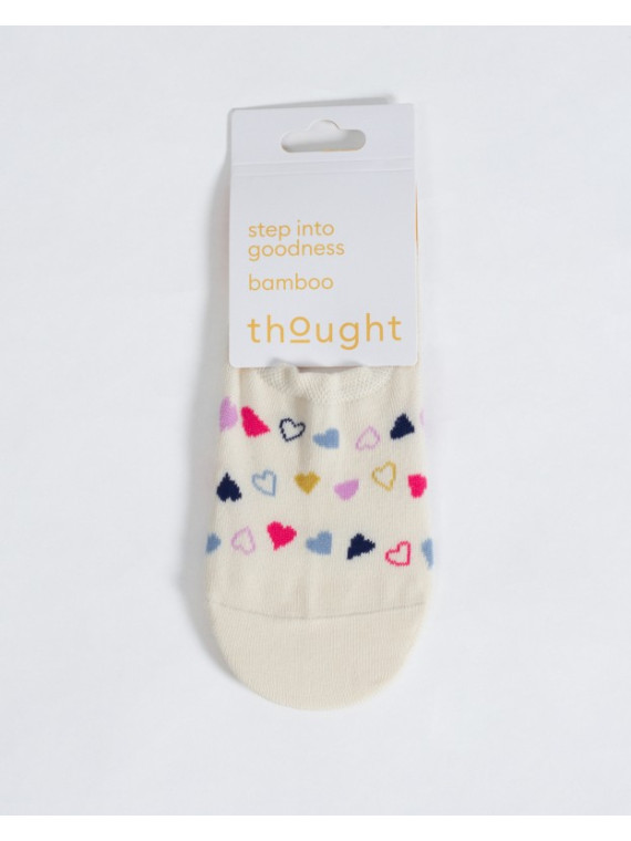 Socquettes invisibles pour Femme Motifs coeurs en Bambou - Thought