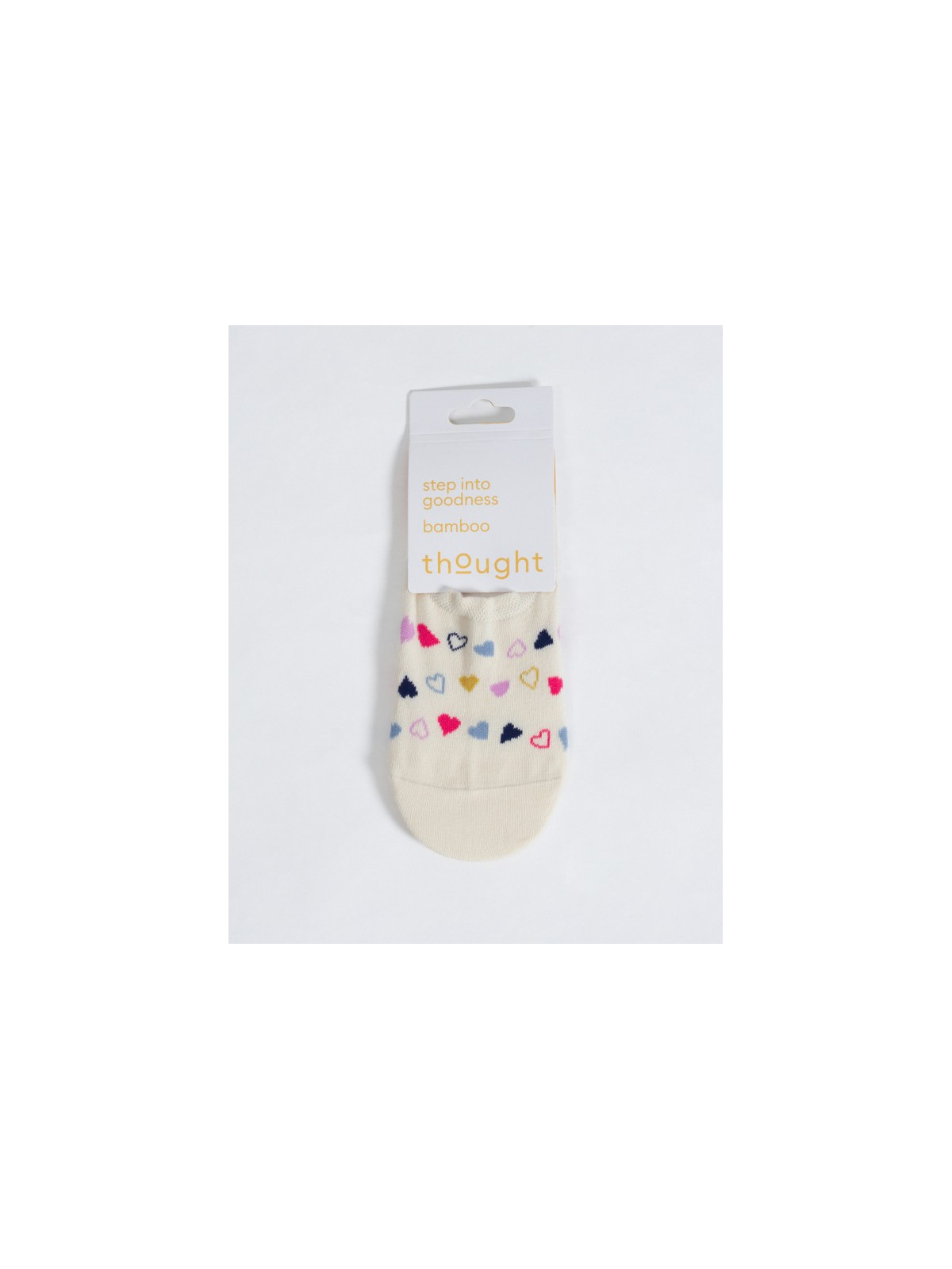 Socquettes invisibles pour Femme Motifs coeurs en Bambou - Thought