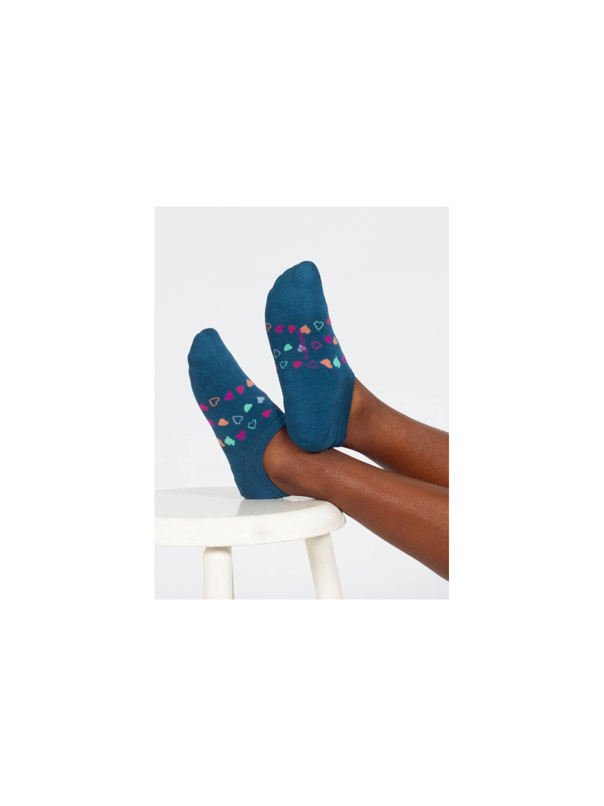 Socquettes invisibles pour Femme Motifs coeurs en Bambou - Thought