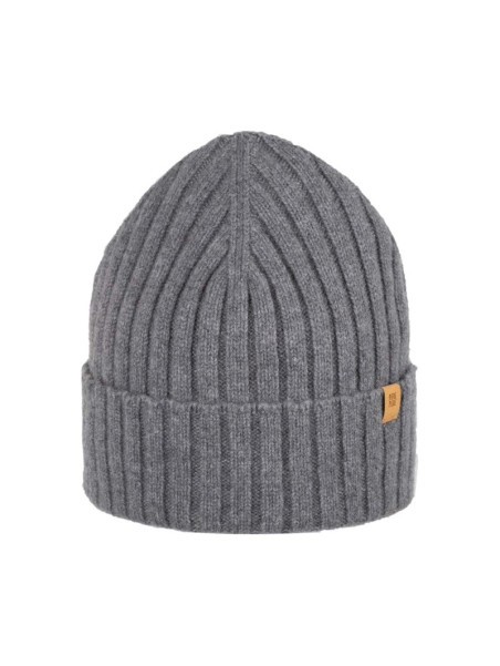 bonnet laine à grosses côtes gris clair