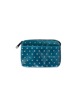 Porte-monnaie en cuir bleu