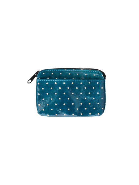 Porte-monnaie en cuir bleu