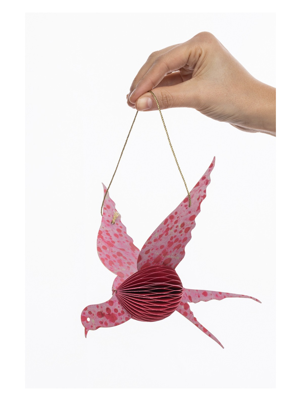 Suspension Oiseau en Papier Rose - Tranquillo