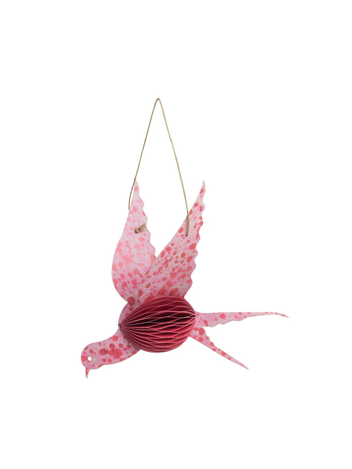 Suspension Oiseau en Papier Rose - Tranquillo