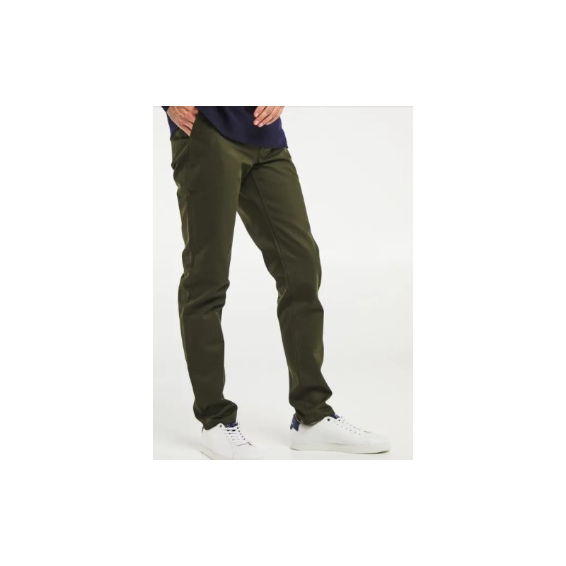 pantalon chino homme vert foncé