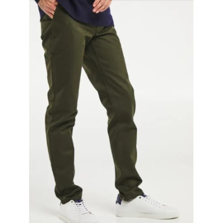 pantalon chino homme vert foncé