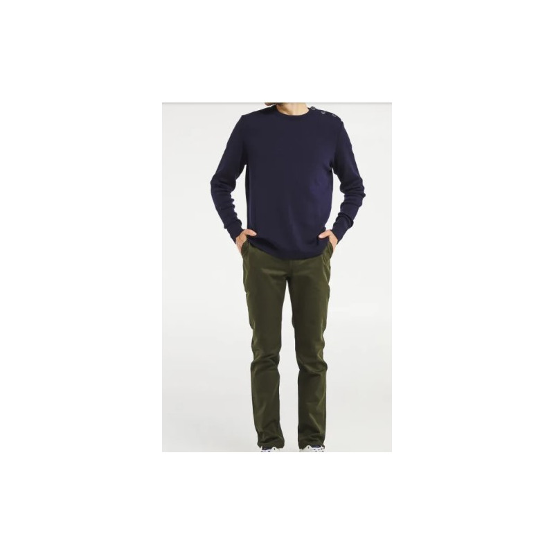 pantalon chino homme vert foncé