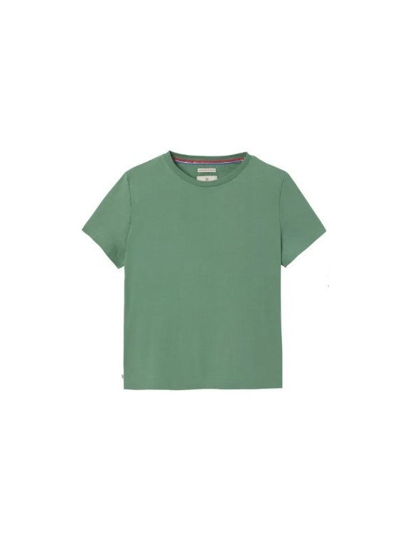 tee-shirt vert bouteille col rond