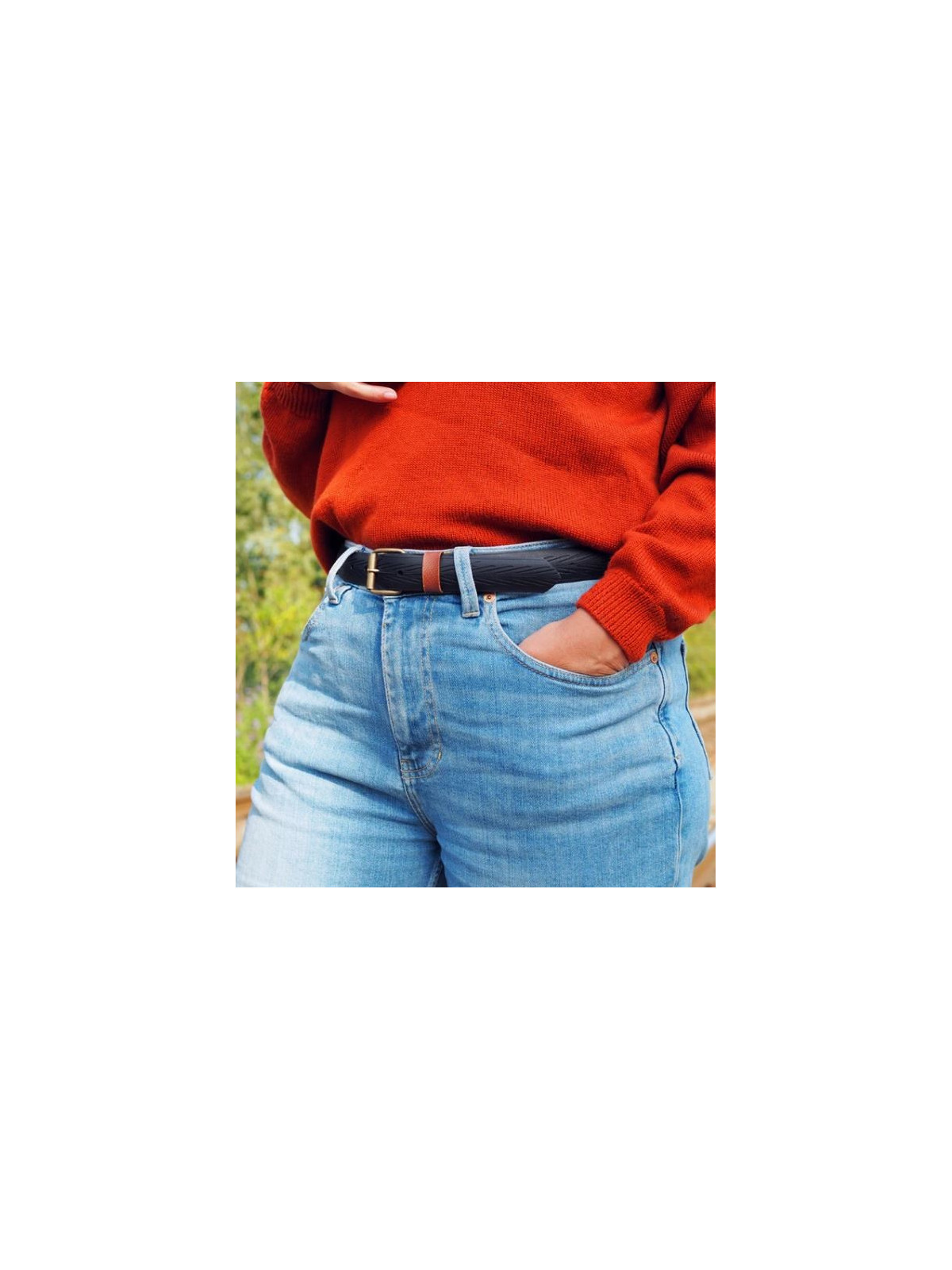 Ceinture Large en Recyclage de Pneu de Vélo - La Vie est Belt