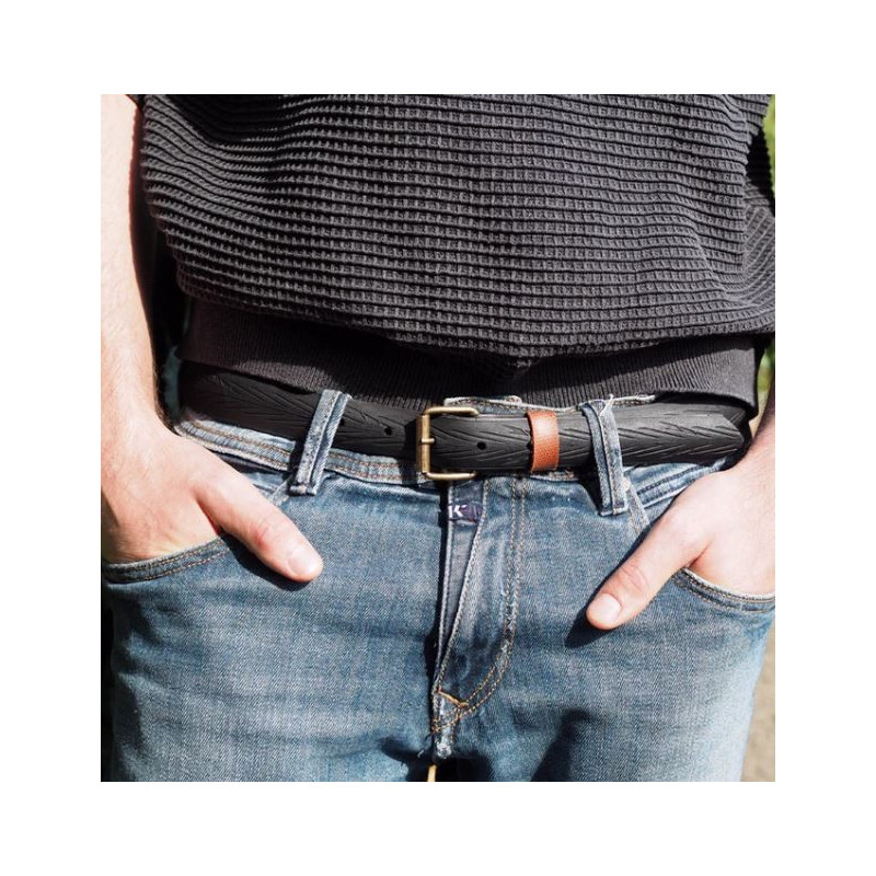Ceinture Large en Recyclage de Pneu de Vélo - La Vie est Belt