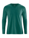tee-shirt manches longues col rond pour homme en chanvre et coton bio vert sapin