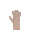 Gants femme laine mérinos et cachemire couleur taupe clair