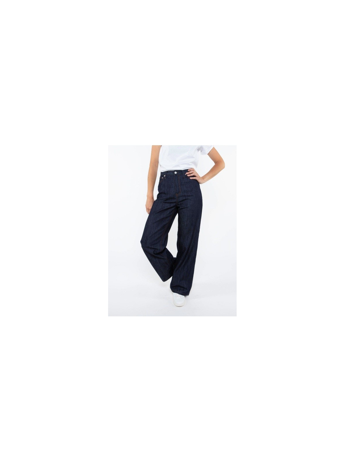 Jeans pour Femme Fabriqué en France Coupe Large Taille Haute - 1083