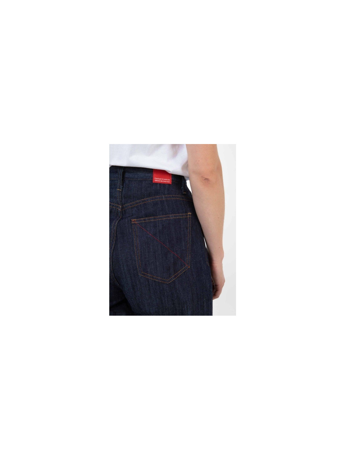 Jeans pour Femme Fabriqué en France Coupe Large Taille Haute - 1083