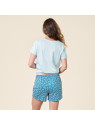 Pyjama short pour Femme en 100% Coton Bio - Livingcrafts