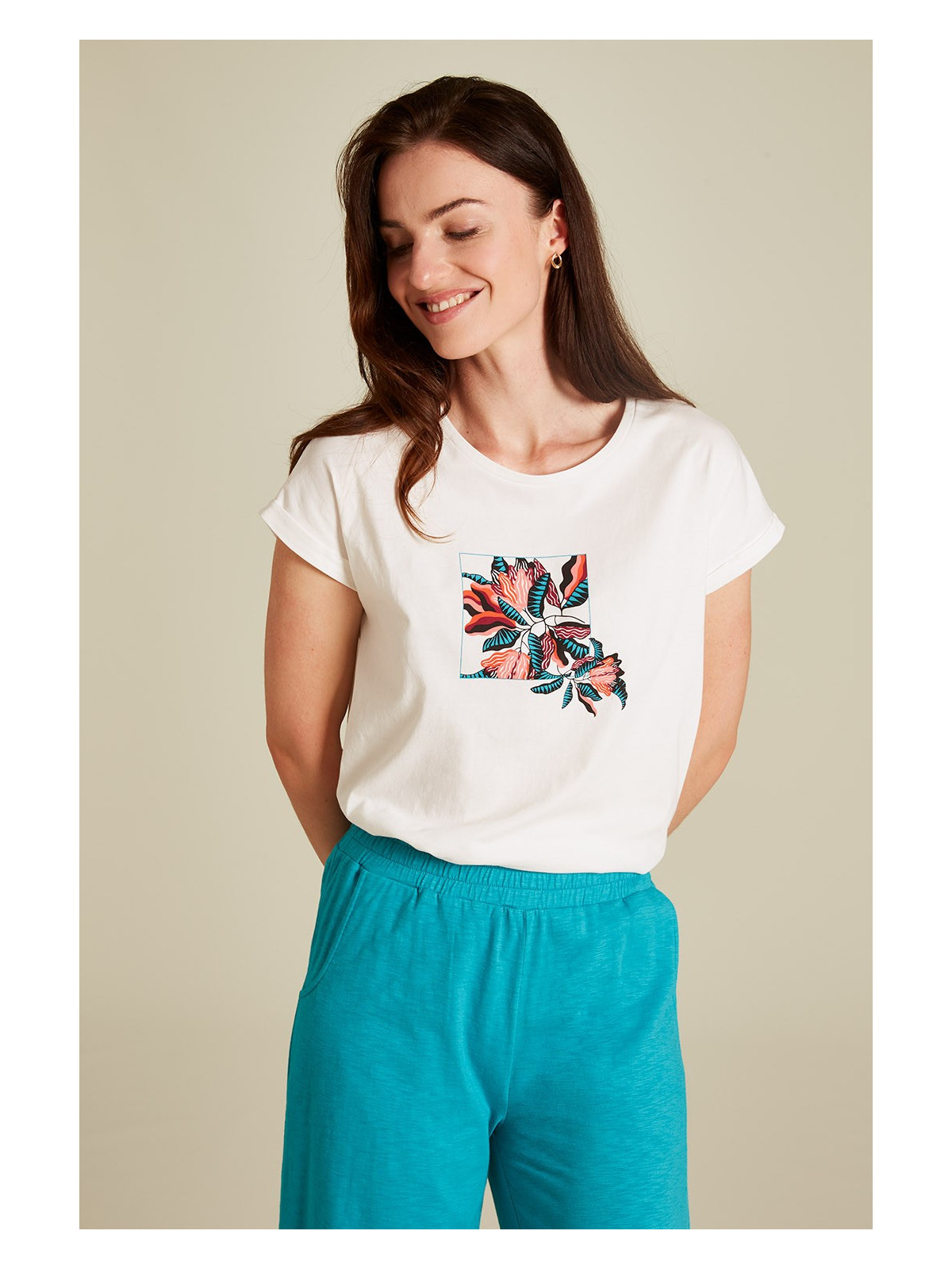 Tee-shirt pour Femme Manches Courtes en Coton Bio - Tranquillo