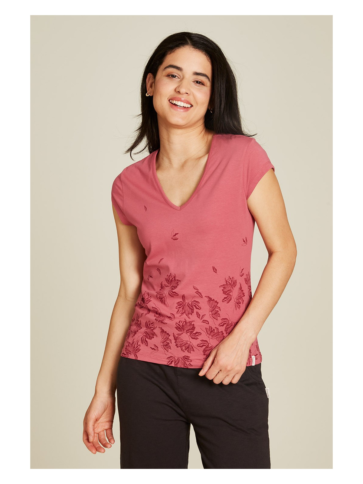 Tee-shirt pour Femme Manches Courtes en Coton Bio - Tranquillo