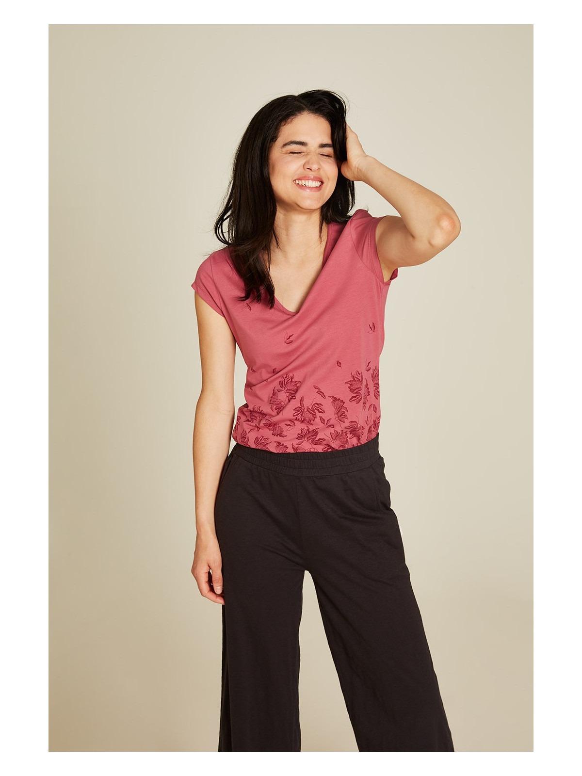 Tee-shirt pour Femme Manches Courtes en Coton Bio - Tranquillo