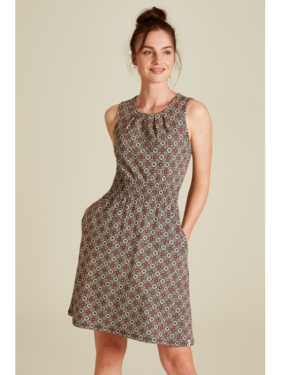 Robe Longue sans Manches rouge en coton bio de Tranquillo