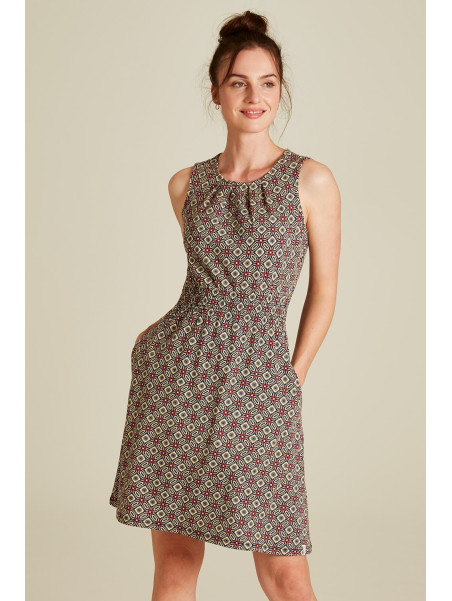 Robe Longue sans Manches rouge en coton bio de Tranquillo