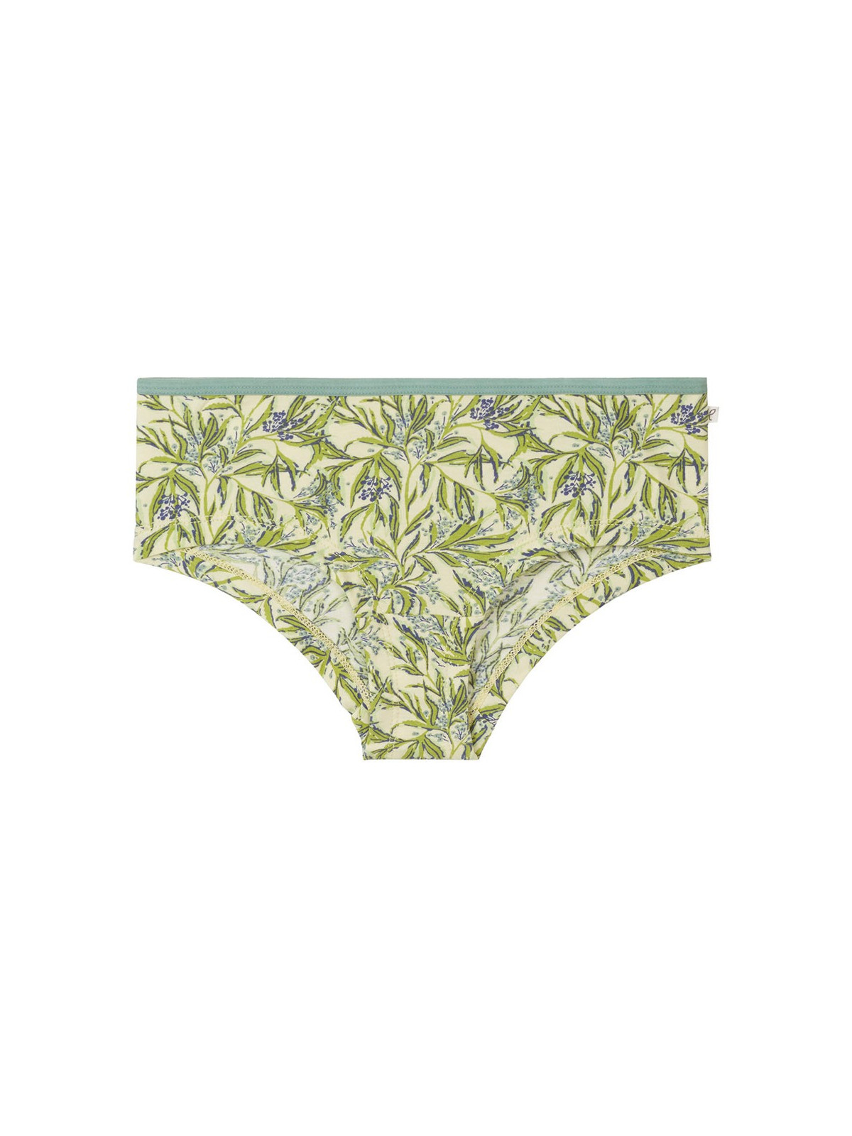 Slip Panty pour Femme en Coton Bio Imprimé Feuilles - Tranquillo