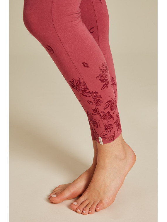 Leggings pour Femme Motif rouges en Coton Bio - Tranquillo