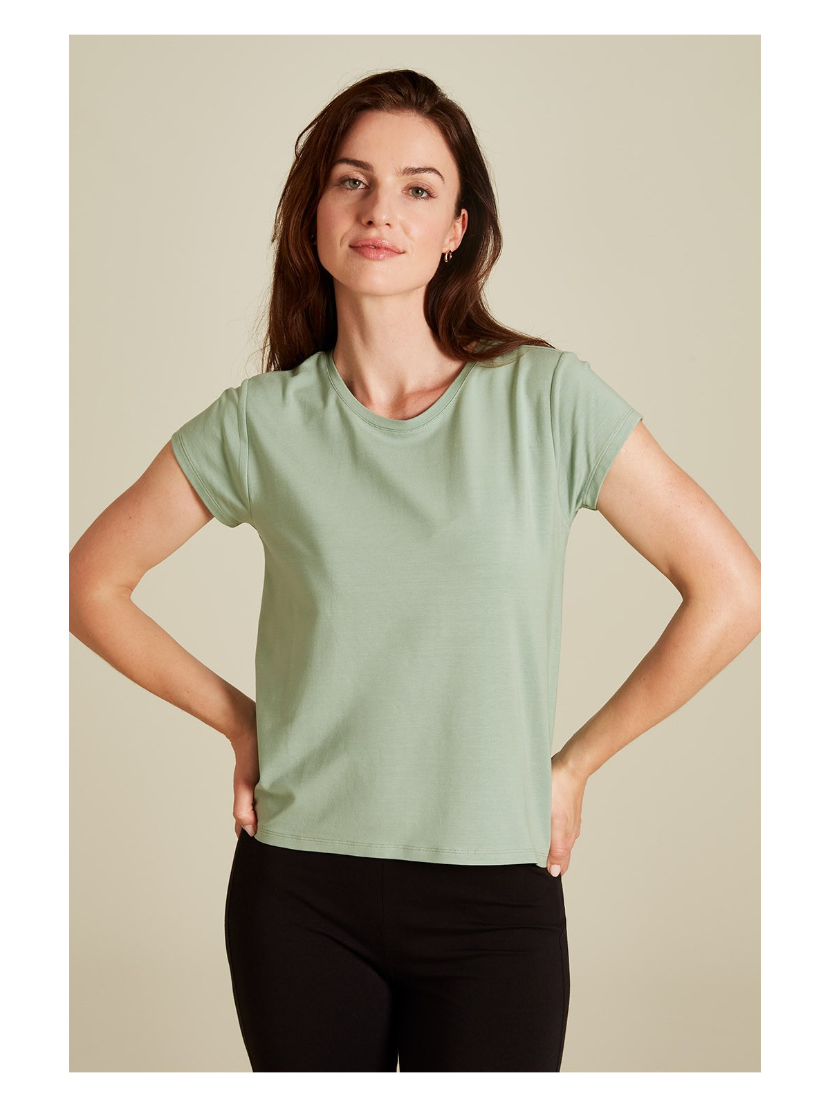 Tee-Shirt Manches Courtes pour Femme en Tencel - Tranquillo