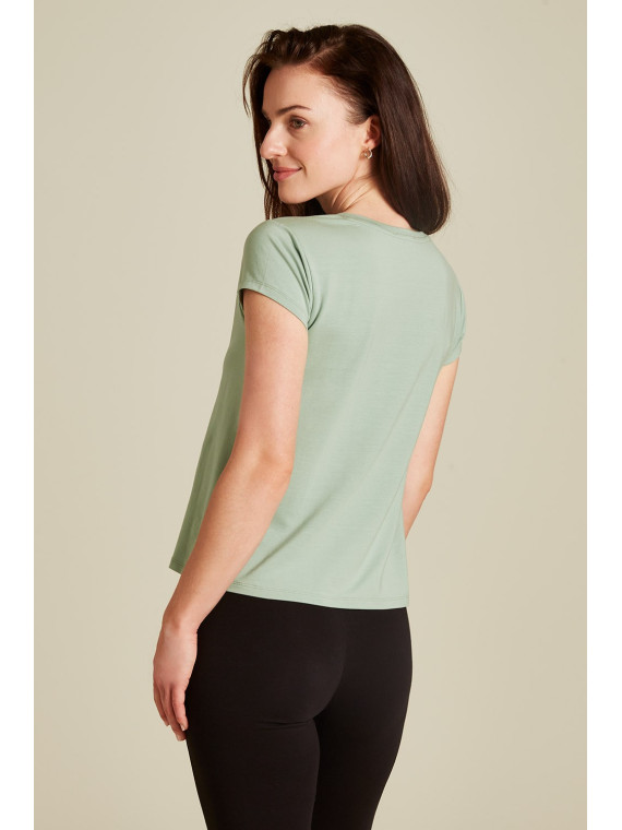 Tee-Shirt Manches Courtes pour Femme en Tencel - Tranquillo